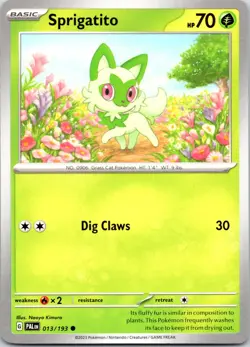 Sprigatito 13/193 Paldea Evolved Pokemon TCG Card - Image 3