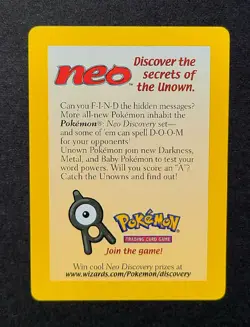 ENTEI Reverse Holo Foil Black Star PROMO 34 INSERT CARD 2001 Neo Revelation MINT - Image 3