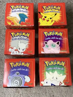 1999 Pokemon Burger King 23K Gold Trading Card Pokeball Red Set of 6 SEALED NIB - Image 1