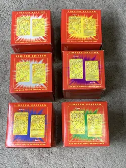 1999 Pokemon Burger King 23K Gold Trading Card Pokeball Red Set of 6 SEALED NIB - Image 3