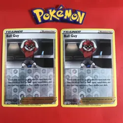 TRAINER Ball Guy 057/072 Reverse Holo Lot Of 2 Pokemon Trading Cards Nintendo - Image 1