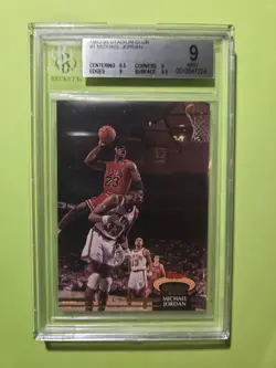1992-93 Topps Stadium Club Michael Jordan #1 BGS 9 MINT Chicago Bulls 🐏🐂 - Image 1