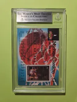 1992-93 Topps Stadium Club Michael Jordan #1 BGS 9 MINT Chicago Bulls 🐏🐂 - Image 2