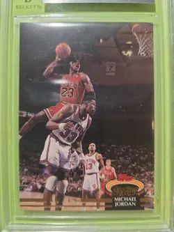 1992-93 Topps Stadium Club Michael Jordan #1 BGS 9 MINT Chicago Bulls 🐏🐂 - Image 3