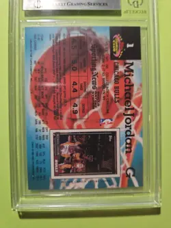 1992-93 Topps Stadium Club Michael Jordan #1 BGS 9 MINT Chicago Bulls 🐏🐂 - Image 4