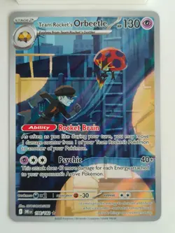 Pokemon TCG Team Rocket's Orbeetle 198/182 DRI Destined Rivals SIR Card NM (A) - Image 1
