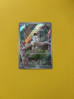 Pokemon TCG Meowth Illustration Rare Phantasmal Flames 106/094 - Image 1