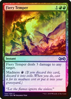 Fiery Temper FOIL Ultimate Masters NM Red Common MAGIC GATHERING CARD ABUGames - Image 1