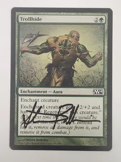 MTG Magic The GatheringTrollhide Signed By Artist Steven Belledin TCG - Image 1