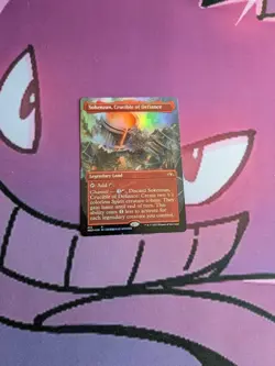 Sokenzan, Crucible of Defiance (Borderless) Kamigawa: Neon Dynasty Foil NM - Image 1
