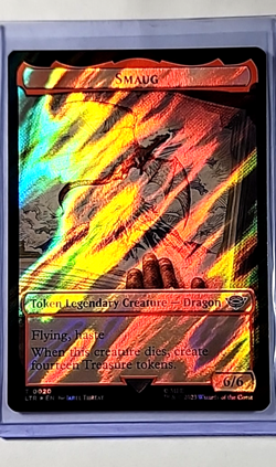 MTG Magic the Gathering Lord of the Rings LOTR Surge Foil #22 Smaug / Food Token - Image 1