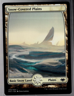 Snow-Covered Plains 250/254 Full Art Land Modern Horizons Magic Near Mint - Image 1