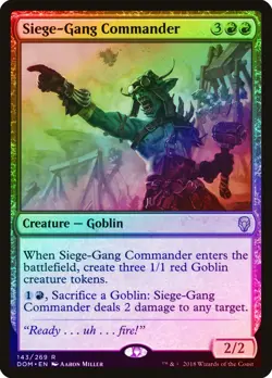 Siege-Gang Commander FOIL Dominaria PLD Red Rare MAGIC MTG CARD ABUGames - Image 1