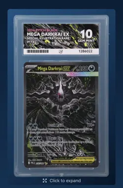 Pokemon TCG Pitch Black Mega Darkrai EX 116/084 SIR - Graded Ace 10 - All sub 10 - Image 5
