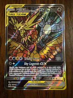Moltres & Zapdos & Articuno GX SM210 Pokemon Sun & Moon Promo Rare Card NM - Image 1
