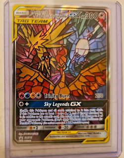 Moltres & Zapdos & Articuno GX SM210 Sun & Moon Stained Glass Promo Pokemon NM - Image 1