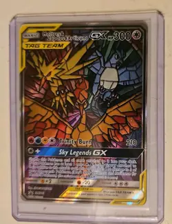 Moltres & Zapdos & Articuno GX SM210 Sun & Moon Stained Glass Promo Pokemon NM - Image 2