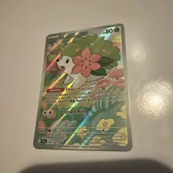 Pokemon TCG Shaymin Illustration Rare Holo Card 185/182 Destined Rivals Series - Image 1