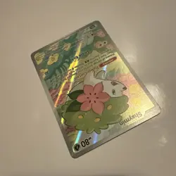 Pokemon TCG Shaymin Illustration Rare Holo Card 185/182 Destined Rivals Series - Image 5