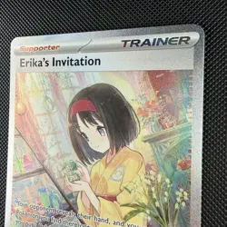 Pokemon TCG Erika's Invitation 203/165 Scarlet & Violet 151 Full Art Holo Card - Image 4