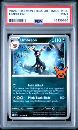 2024 POKEMON TRICK OR TRADE #130 UMBREON PSA 9 - Image 1