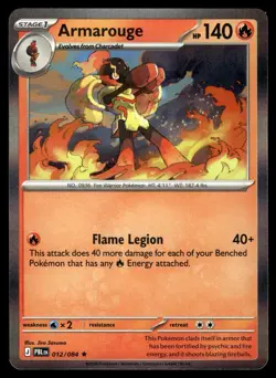 Armarouge 012/084 Rare Pitch Black Pokemon Reverse Holo Near Mint - Image 1