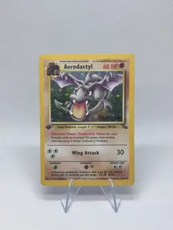 Pokemon 1st Edition Aerodactyl 1/62 Prerelease Fossil Holo Rare 1999 HP - Image 4