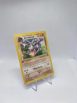 Pokemon 1st Edition Aerodactyl 1/62 Prerelease Fossil Holo Rare 1999 HP - Image 5