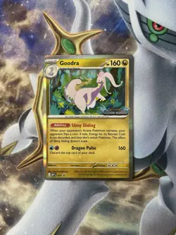 2026 Pokemon Goodra #077 (Prerelease) Promo, Chaos Rising Stamped, MEP 077, NM - Image 1