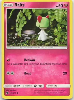 Ralts 139/214 Common Lost Thunder Pokemon Near Mint - Image 1