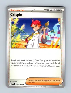 Crispin 105/131 Uncommon Prismatic Evolutions Pokemon Near Mint - Image 1