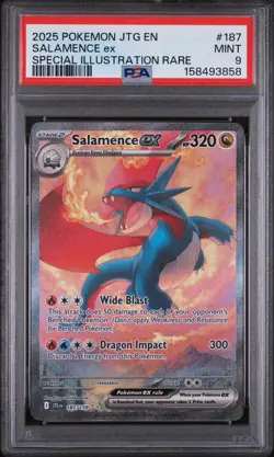 SALAMENCE EX 2025 POKEMON SPECIAL ILLUSTRATION RARE 187 PSA 9 - Image 1
