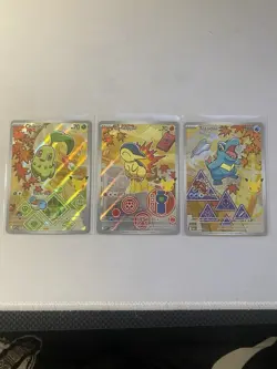 Pokemon First Partner Collection Series 2 Chikorita Totodile Cyndaquil Promo lot - Image 2