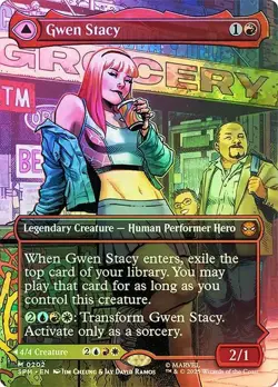 Gwen Stacy Foil Showcase Marvel's Spider-Man NM MTG - Image 1