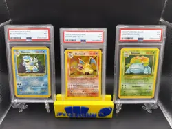 1999 Pokemon Base Set Unlimited Charizard Venusaur Blastoise Holo PSA 7 Lot - Image 1