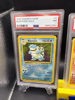1999 Pokemon Base Set Unlimited Charizard Venusaur Blastoise Holo PSA 7 Lot - Image 2