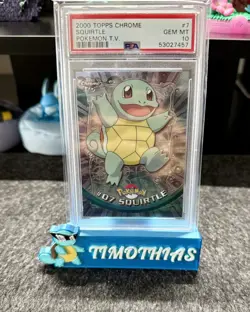 2000 TOPPS CHROME POKEMON T.V. #7 SQUIRTLE PSA 10 GEM MINT - Image 1