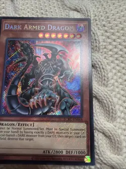 NM YUGIOH DARK ARMED DRAGON Secret Rare Holo Heavy Bleed 🩸 🔥 - Image 2