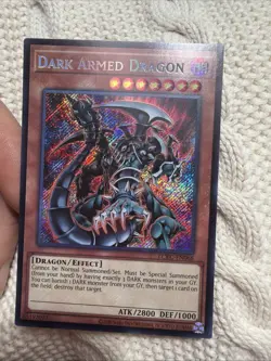 NM YUGIOH DARK ARMED DRAGON Secret Rare Holo Heavy Bleed 🩸 🔥 - Image 3