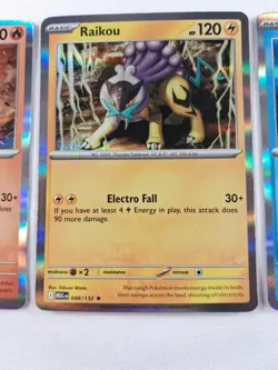 Pokemon Holo Legendary Cards Lot Raikou Entei Suicune Rares NM - Image 3