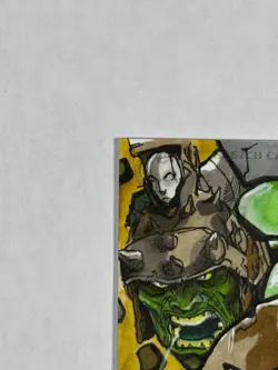 Planet Hulk Armor 1/1 Artist Sketch Card by GETATOM 2018 Marvel Masterpieces - Image 3
