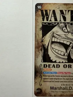 Marshall.D.Teach One Piece Card OP09-093 SP Wanted Poster, NM Condition - Image 2