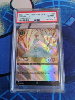 2023 Disney Lorcana Cinderella Ballroom Sensation Enchanted #205/204 PSA 10 - Image 1