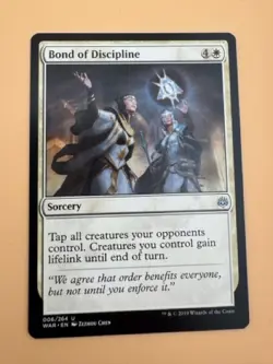 Bond of Discipline 6 Uncommon War of the Spark Magic: The Gathering Near Mint - Image 1