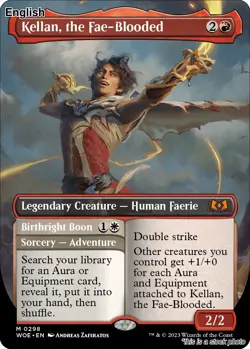 MTG Kellan, the Fae-Blooded (Borderless) [WOE - 298] LP - Image 1
