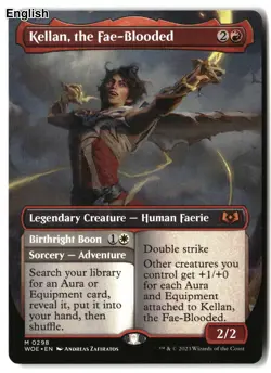 MTG Kellan, the Fae-Blooded (Borderless) [WOE - 298] LP - Image 2