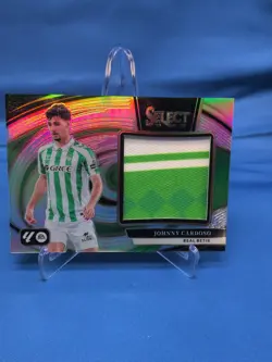 2024-25 Panini Select La Liga Jumbo Swatches Johnny Cardoso #JS-JC 3 Color Patch - Image 1