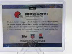 2025 Topps Cosmic Chrome - Stars in the Night Shedeur Sanders #STN-3 (RC) - Image 2