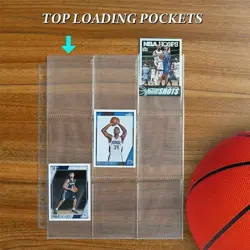 150 Count 9 Pocket Trading Card Binder Sleeves Holds 2700 Cards 3-Ring - Image 2