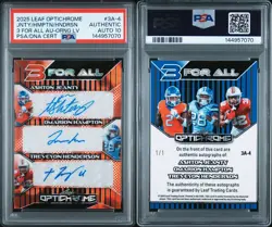 💥2025 Optichrome 3 For All RC Jeanty Hampton Henderson SSP 1/1 PSA 10 Auto!💥 - Image 2